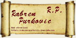 Rabren Purković vizit kartica